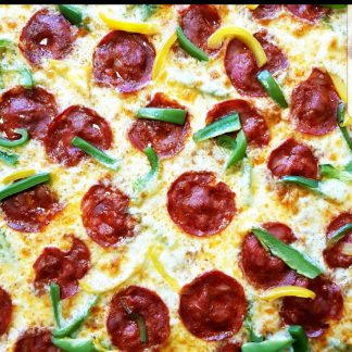 Pizza chorizo-poivrons (Part)
